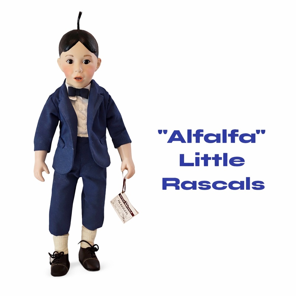 1993 Hamilton Collection Alfalfa Little Rascals Porcelain Doll NIB Vintage